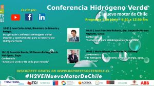 1 y 2 de junio: Conferencia Hidrógeno Verde, el nuevo motor de Chile 1 y 2 de junio: Conferencia Hidrógeno Verde, el nuevo motor de Chile