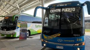 Inauguran flota de 66 buses sustentables de acercamiento para el aeropuerto de Santiago Inauguran flota de 66 buses sustentables de acercamiento para el aeropuerto de Santiago