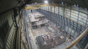 Primer crucero híbrido eléctrico de América que se fabrica en Chile presenta un 34% de avance estructural