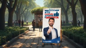Cartelería compostable hecha en Chile para publicidad electoral sostenible